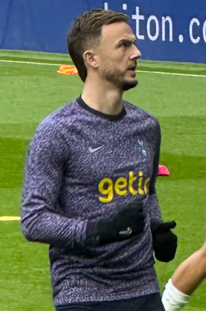 James Maddison saat latihan Tottenham Hotspur